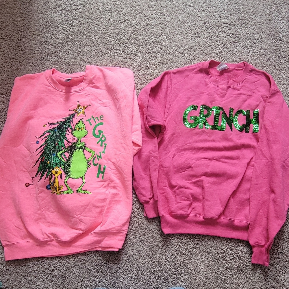 Adult GRINCH SWEATSHIRT LOT Size Small And Large New Without Tags
